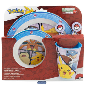 Pokemon Plastik Geschirr Set 5-Teile Kunststoffset für Kinder