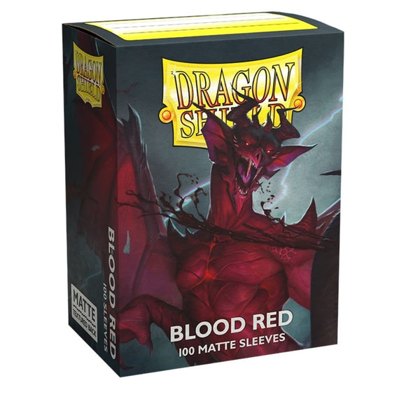 Dragon Shield Kartenhüllen Matte – Blood Red Sleeves (100)