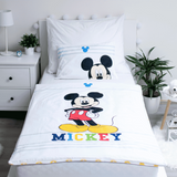 Micky Maus Kinder-Bettwäsche Mickey 100 x 135 cm - weiche Baumwolle