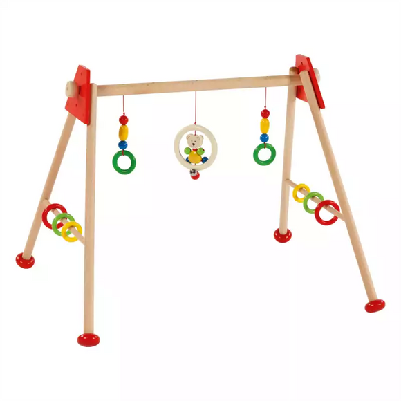 Heimess Baby-Fit Spieltrapez „Bär“ – Holz-Spieltrainer 763770 | ab Geburt