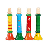 Kleine Kindertröte Trompete aus Holz für Kinder ab 3 Jahre – Blasinstrument im Harmonika-Stil-Tinisu