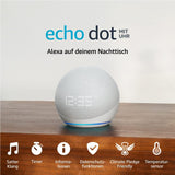 Echo Dot mit Uhr 5. Generation Amazon Smart Speaker mit Alexa Weiß