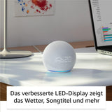 Echo Dot mit Uhr 5. Generation Amazon Smart Speaker mit Alexa Graublau