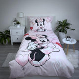 Minnie Maus rosa Bettwäsche - weiche Baumwolle 140x200 cm Kissen und Decke