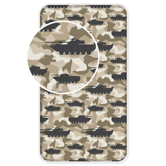 Panzer Militar Spannbettlaken 90x200