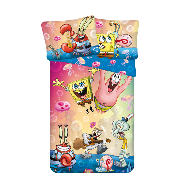 Spongebob Bettwäsche - 140x200 cm Kissen und Decke