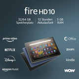 Fire HD 10-Tablet 25,6 cm Full-HD-Display 32GB blau