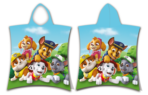 Paw Patrol Kinder Poncho weich kuschelig 50 x 110 cm Kuscheldecke