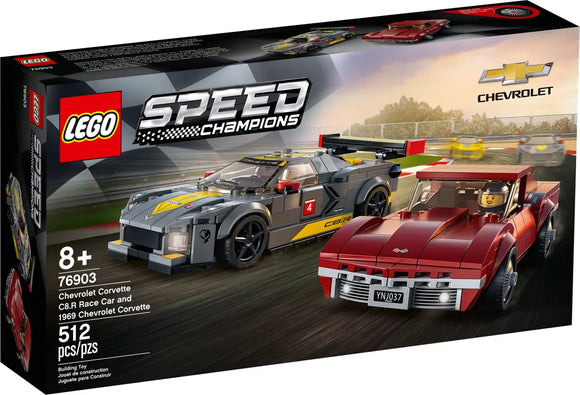 LEGO 76903 Speed Champions Chevrolet Corvette C8.R & 1969 Chevrolet Corvette