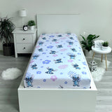 Lilo und Stitch Spannbettlaken - 90x200 cm Bettbezug Einzelbett Matratzenbezug