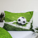 Fußball Bettwäsche - weiche Baumwolle 140x200 cm Kissen und Decke