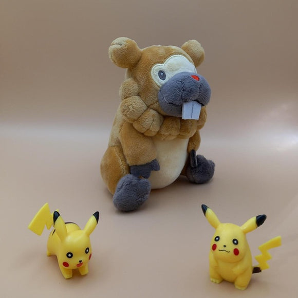Pokemon Bidiza Kuscheltier - 13 cm Plüschtier Bidoof