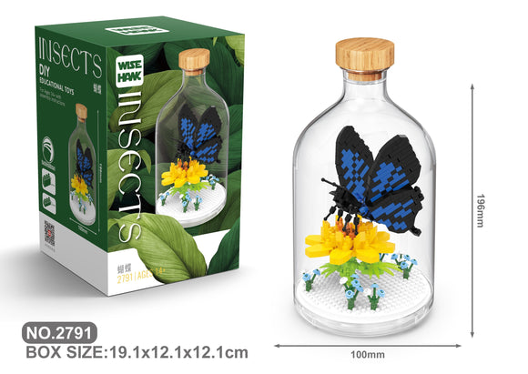 Schmetterling Bausteine Modell Figur Klemmbausteine Flasche Micro-Bricks