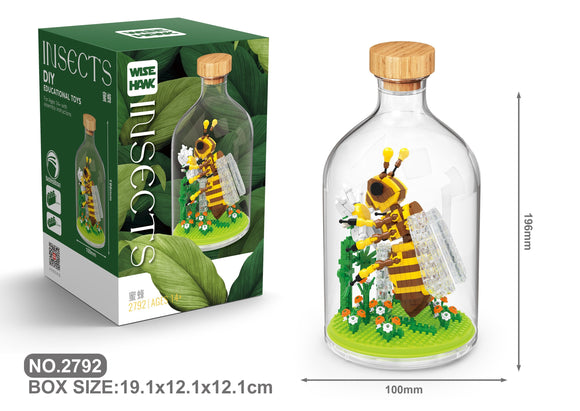 Wespe Bausteine Modell Biene Figur Klemmbausteine Flasche Micro-Bricks
