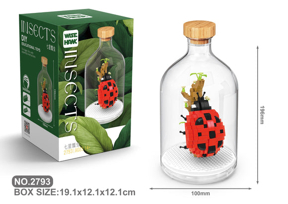 Marienkäfer Bausteine Modell Figur Klemmbausteine Flasche Micro-Bricks