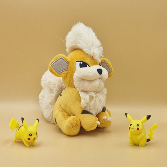 Pokemon Fukano Kuscheltier - 14 cm Plüschtier Growlithe