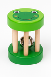 Farbige Montessori Kinder Holzrassel - Handglocke mit Kugel – Musikinstrument & Lernspielzeug ab 2 Jahre