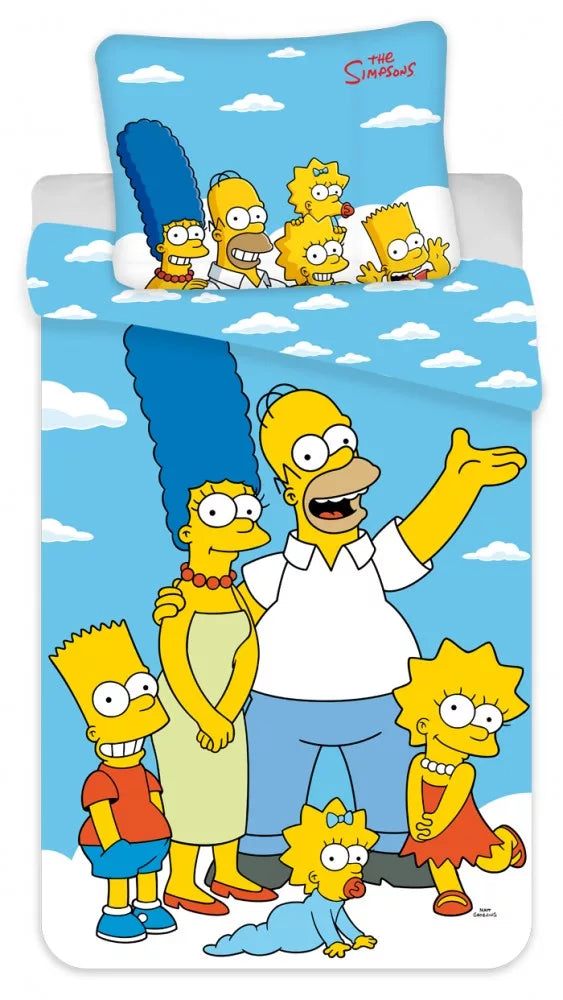 Simpsons Bettwäsche - weiche Baumwolle 140x200 cm Kissen und Decke