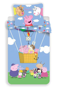 Peppa Wutz Pig Bettwäsche - weiche Baumwolle 140x200 cm Kissen und Decke