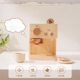 Holz-Kaffeemaschine Spielset – Kreatives Rollenspiel für kleine Baristas