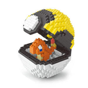 Pokemon Glumanda mit Pokeball LNO Micro-Bricks Figur Charmander - Tinisu