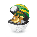 Pokemon Evoli mit Pokeball LNO Micro-Bricks Figur Eevee - Tinisu