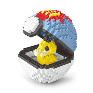 Pokemon Enton mit Pokeball LNO Micro-Bricks Figur Psyduck - Tinisu