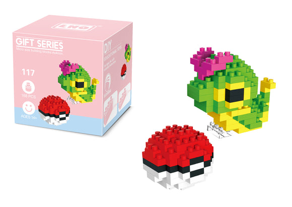 Pokemon Raupy mit Pokeball LNO Micro-Bricks Figur Caterpie - Tinisu