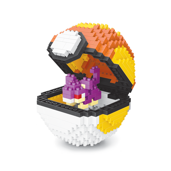 Pokemon Rattfratz mit Pokeball LNO Micro-Bricks Figur Rattata - Tinisu