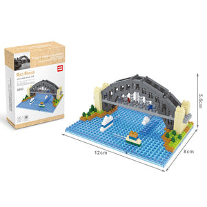 Sydney Harbour Bridge Wahrzeichen Modell LNO Micro-Bricks Bausteine - Tinisu