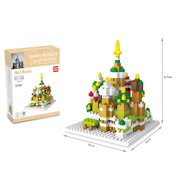 Basilius-Kathedrale Moskau Wahrzeichen Modell LNO Micro-Bricks Bausteine - Tinisu