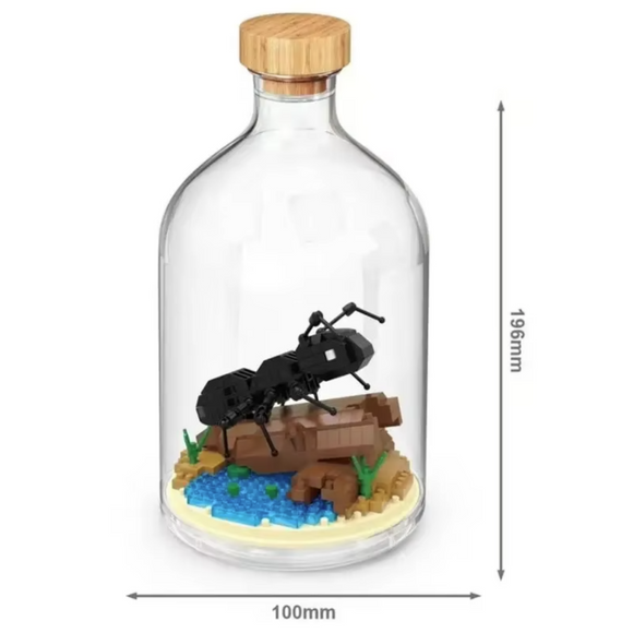 Ameise Bausteine Modell Figur Klemmbausteine Flasche Micro-Bricks