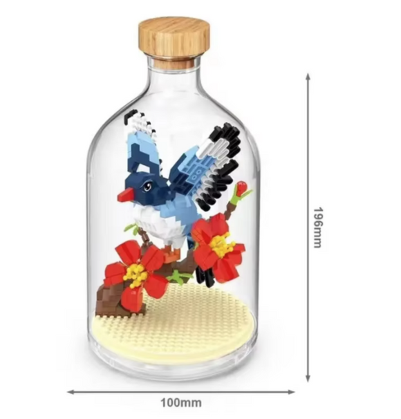 Elster Bausteine Modell Figur Klemmbausteine Flasche Micro-Bricks