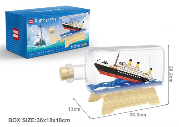Titanic Schiff Modell Klemmbausteine Micro-Bricks Bausteine
