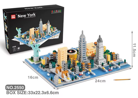 New York Skyline Bausatz Modell Klemmbausteine Micro-Bricks Bausteine