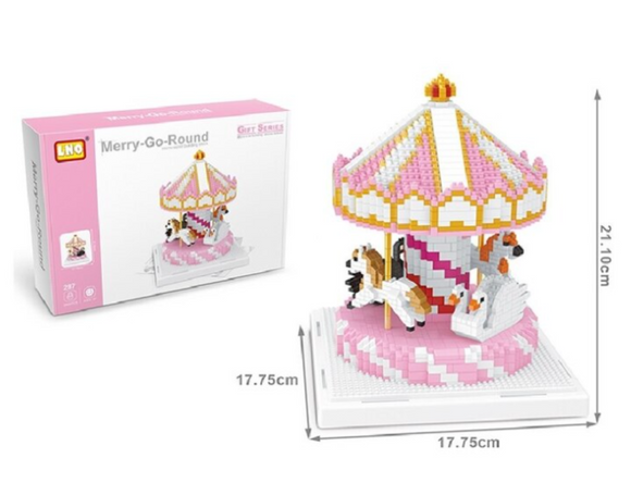 Karussell Bausatz Modell Klemmbausteine Micro-Bricks Bausteine