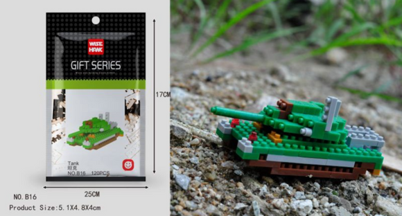Panzer Figur Bausteine Modell LNO Micro-Bricks