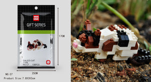 Calico Katze Figur Bausteine Modell LNO Micro-Bricks - Tinisu