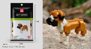 Boxer Hund Figur Bausteine Modell LNO Micro-Bricks - Tinisu