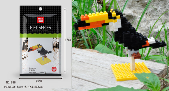 Tukan Figur Bausteine Modell LNO Micro-Bricks - Tinisu