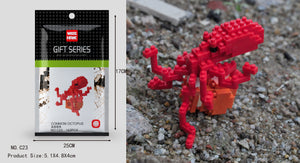 Oktopus Figur Bausteine Modell LNO Micro-Bricks - Tinisu