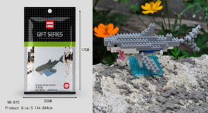 Großer Weißer Hai Figur Bausteine Modell LNO Micro-Bricks - Tinisu