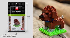 Toy Pudel Figur Bausteine Modell LNO Micro-Bricks - Tinisu