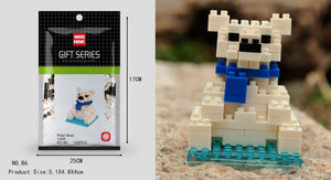 Eisbär Figur Bausteine Modell LNO Micro-Bricks - Tinisu