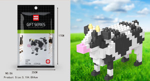 Kuh Figur Bausteine Modell LNO Micro-Bricks - Tinisu