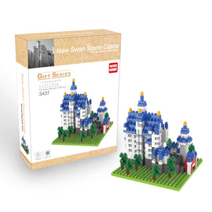 Schloss Neuschwanstein Bayern Modell LNO Micro-Bricks Bausteine - Tinisu