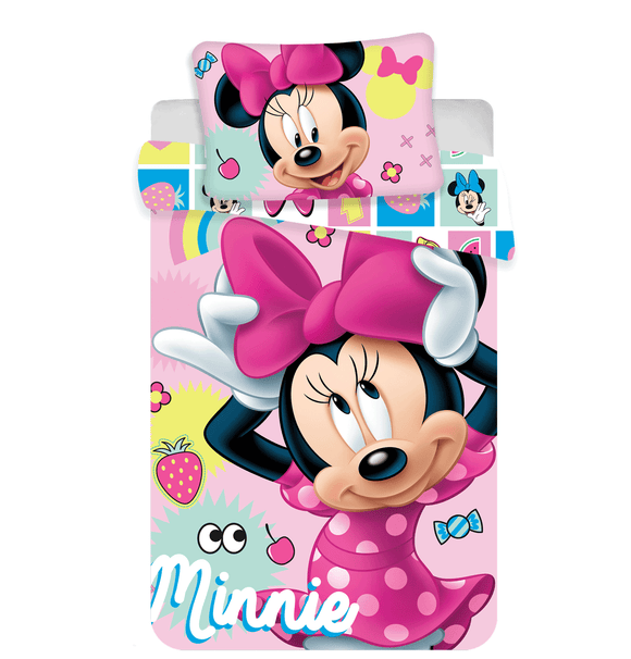 Minnie Maus Kinder-Bettwäsche 100 x 135 cm - weiche Baumwolle