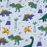 Dino Kinder-Bettwäsche Cute and Wild 100 x 135 cm - weiche Baumwolle