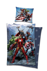 Avengers Marvel Bettwäsche - weiche Baumwolle 140x200 cm Kissen und Decke