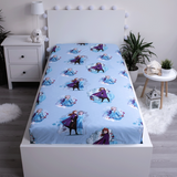 Frozen Disney Spannbettlaken - 90x200 cm Bettbezug Einzelbett Matratzenbezug